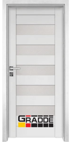 Интериорна врата Gradde Aaven Glas, цвят Бял мат