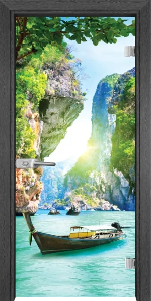 Стъклена Врата Gama Print G 13-15 Сив Кестен